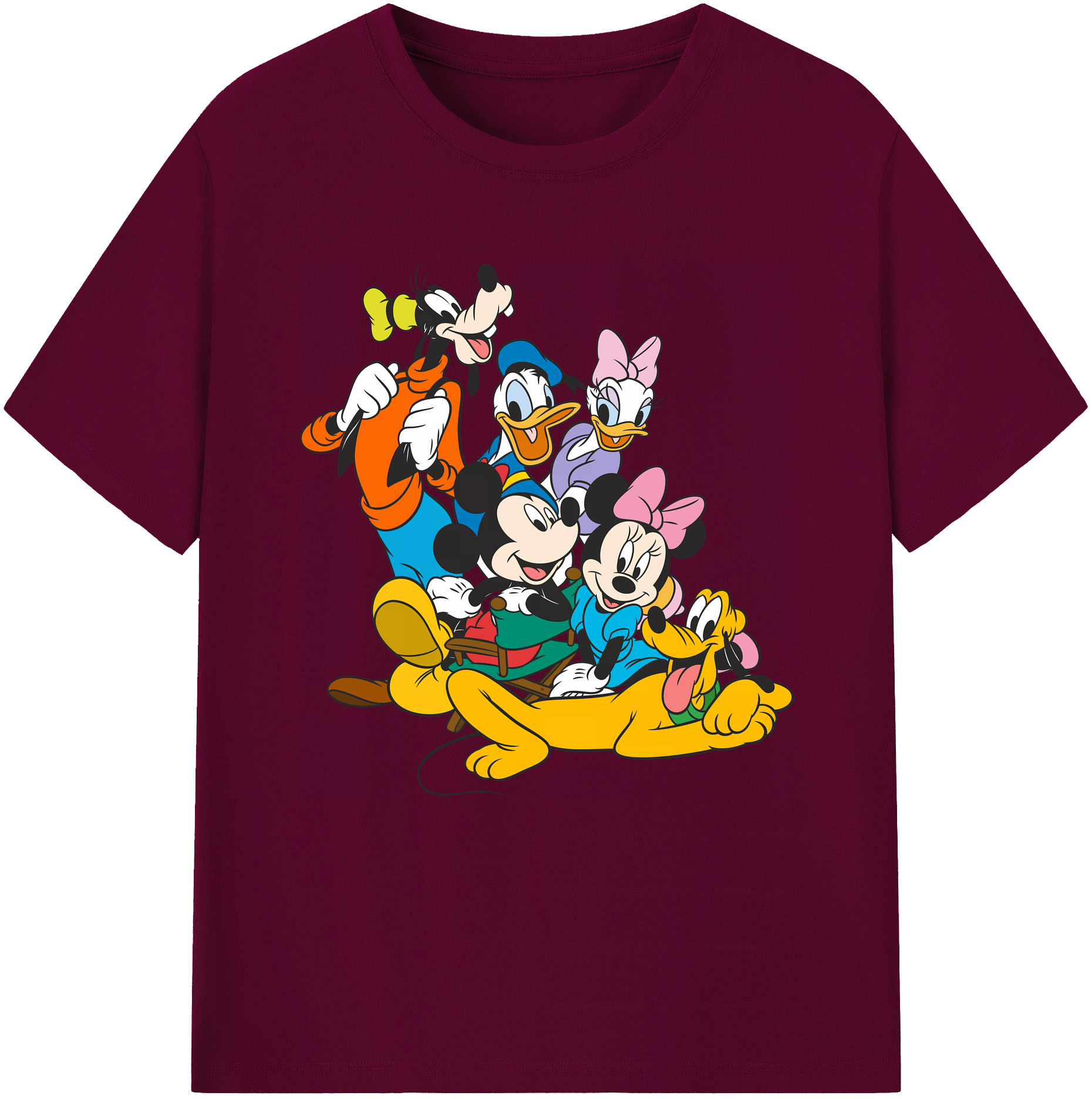 ミッキーマウス Mickey Mouse レディースカジュアルプリントTシャツ（綿100％）